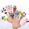 5/10pcs Animal Finger Puppet Mini Plush Toy Cartoon Biological Baby Pretend Telling Story Stuffed Doll Plushies Fans Gift Random