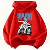 Dragon Ball Bulma Motorcycle Print Children's Hooded Sweatshirt for Mid-Tall Size (Winter-Spring, Comfortable and Warm Long-Slee