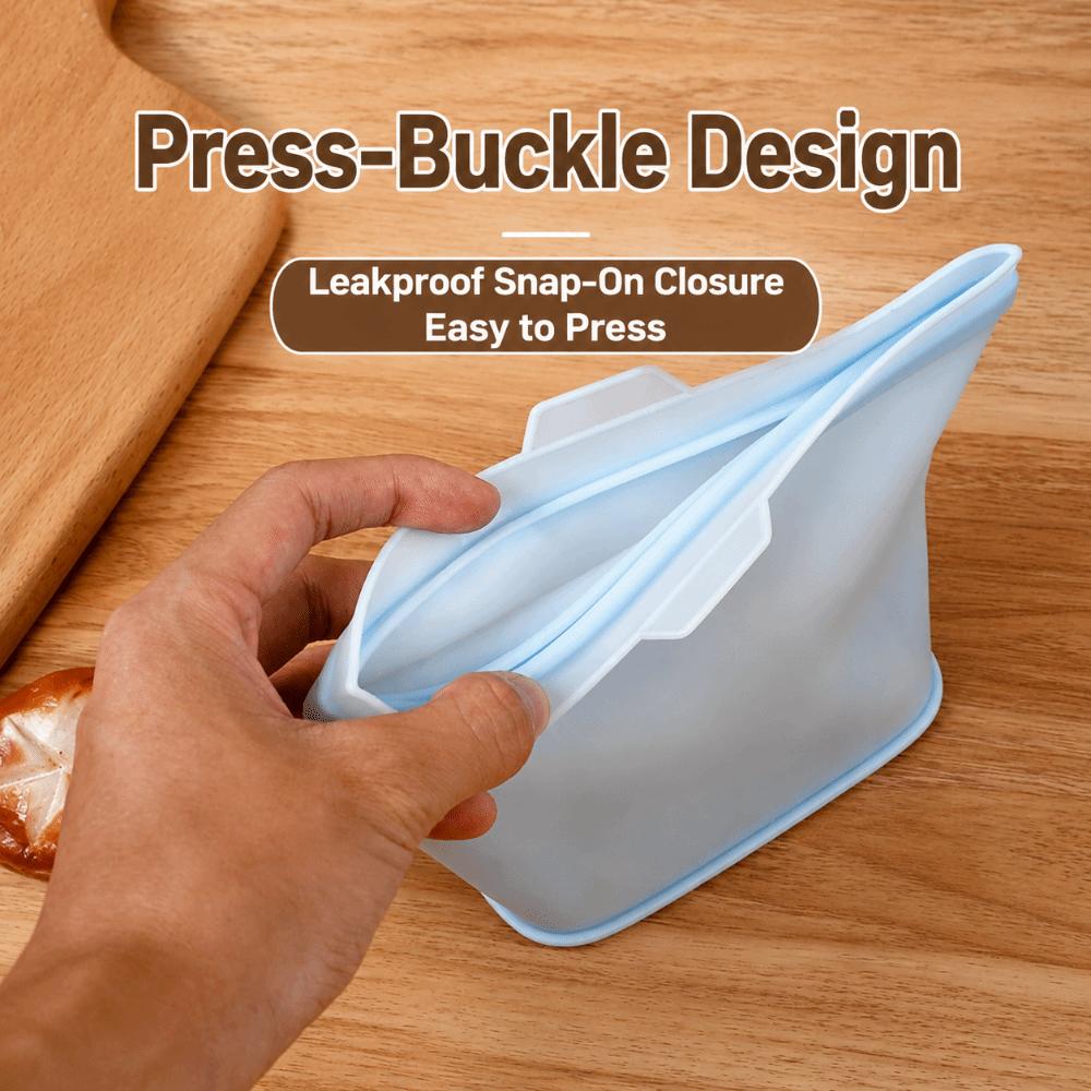 500/1000/1500ml Food Storage Bag Heat & Cold Resistant Freezer Bag Preservation Bag School Office