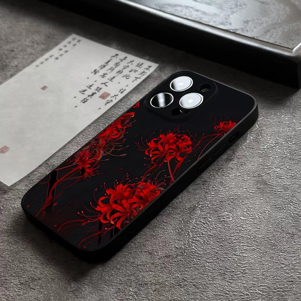 Красный Паук Лилия Цветок Ада Чехол для Телефона Для 17 Pro Max Для Iphone 14 16 Pro Max 12 15 11 13 Pro Xr X Xs 8 7 Plus Задняя Крышка
