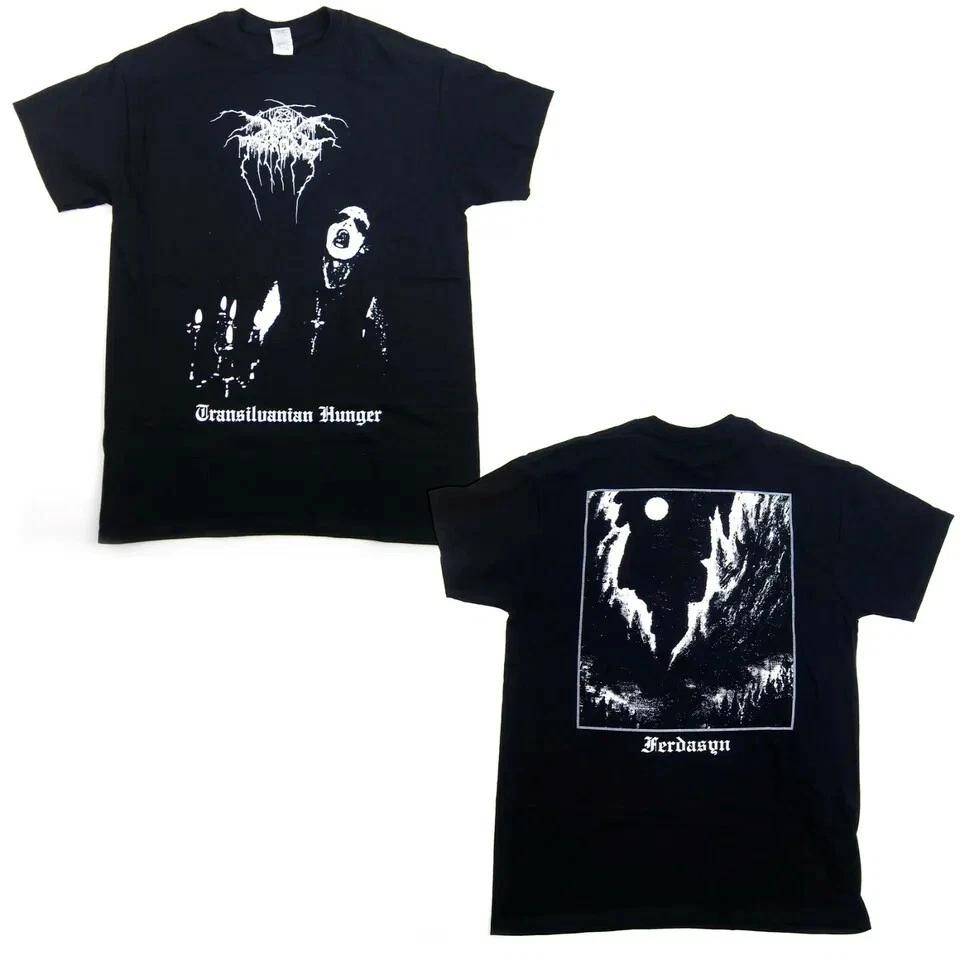 НОВАЯ футболка DARKTHRONE с коротким рукавом, двусторонняя, черная, все размеры OM216
