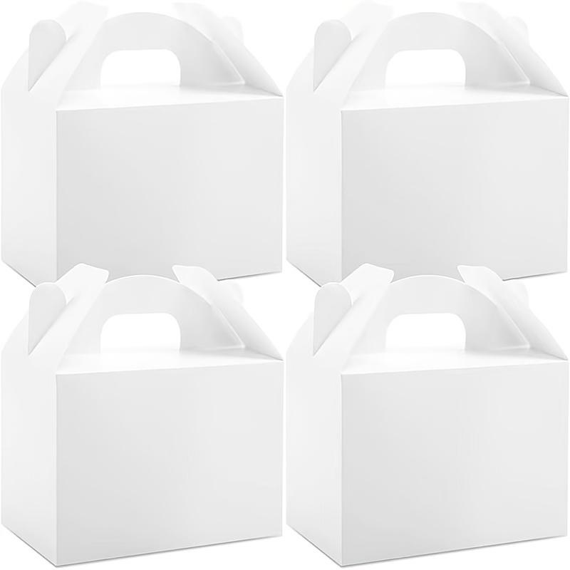 10 шт. Универсальные коробки для подарков на вечеринку, переносные коробки для упаковки тортов, свадьбы, дни рождения, выпускные, прочные бумажные подарочные коробки с ручками