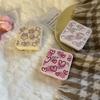 Travel Contact Lens Case with Mirror & Tweezers -for Women Men Cute Pink Love Niche Girl Style Companion Care Box Case