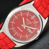 REFURBISHED VINTAGE SEIKO 5 AUTOMATIC 6309A JAPAN MENS RED DIAL WATCH A434692-2 R121-a434692