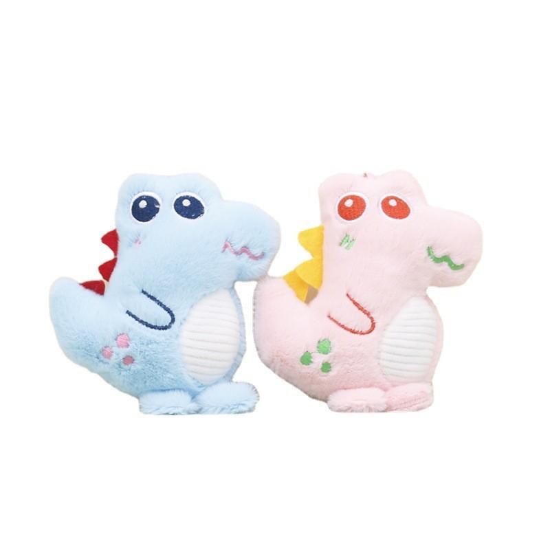 Cute Cartoon Dinosaur Plush Keychain Colorful Soft Stuffed Animal Gifts