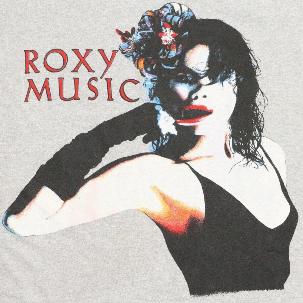 Музыкальная группа Roxy Серый Футболка Размер S M L 2345XL Хлопок Унисекс Футболка