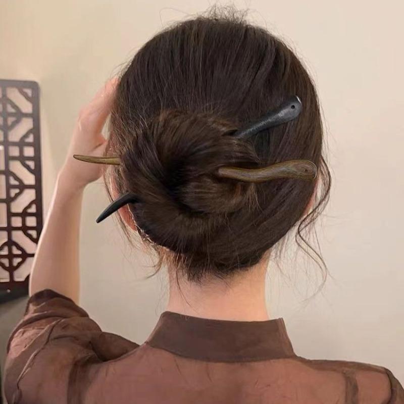 Винтажная палочка для волос из натурального сандалового дерева, заколка для волос для женщин и девочек, заколки для волос, шпильки, старинные аксессуары для волос в китайском стиле, ювелирные изделия для женщин