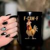 Керамические кружки для кофе 11 унций F-Caw-F с петухом, с ручкой, кружки с кричащим петухом для мамы, сестры, друзей, коллег, декор для дома