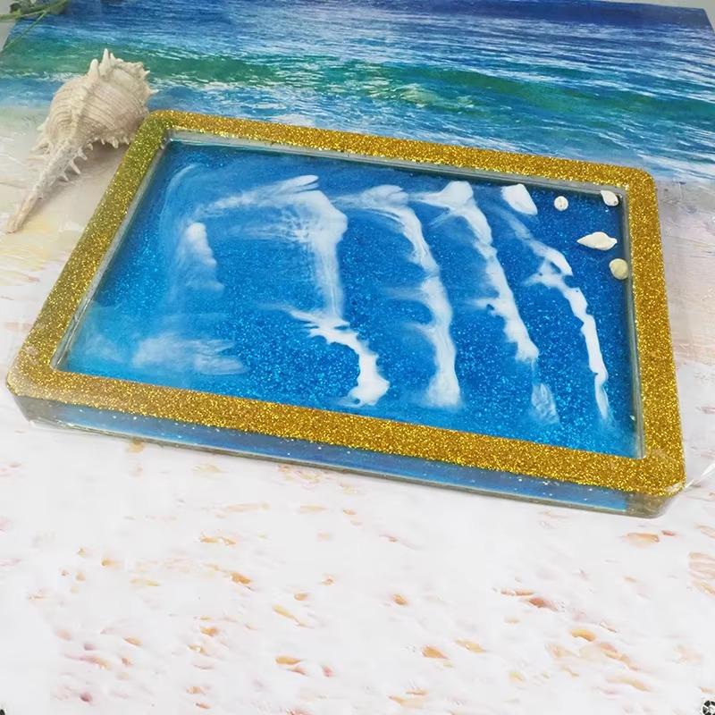 Форма для фруктов из эпоксидной смолы своими руками, набор подносов для фруктов, прямоугольный большой поднос, подставка для хранения, поднос, силиконовая форма из смолы