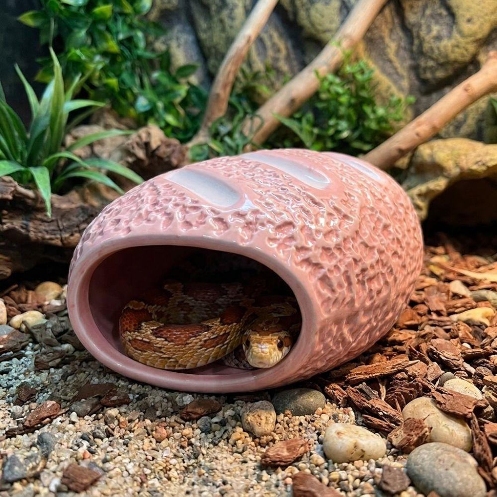 Cooling Bread Shaped Reptile Hideout Anti-slip Fish Spawning Cave Pet Habitat Cave Reptile Cage