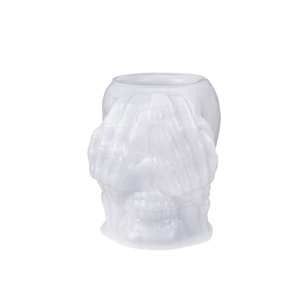 Бетонная форма для цветочного горшка Форма в виде черепов Подставка для ручек Форма для цементного контейнера Силиконовая форма Кашпо для суккулентов Форма для бетонной вазы