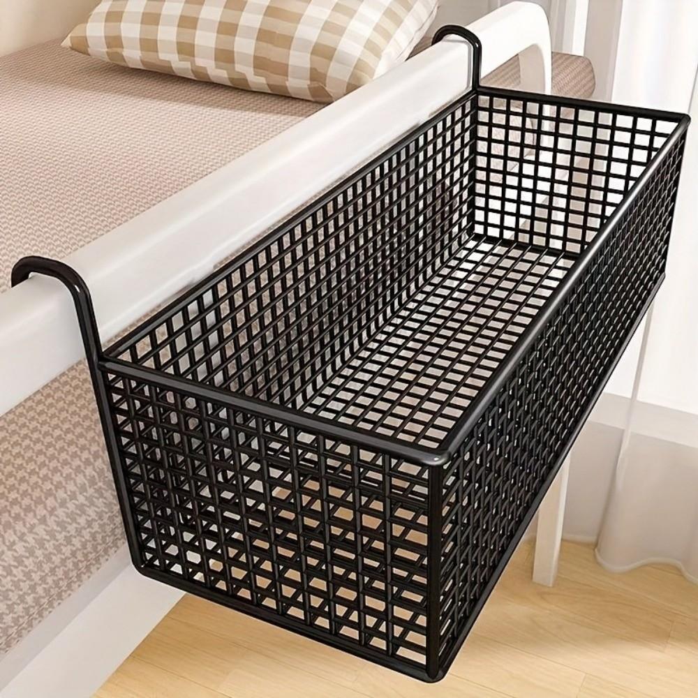 Hollow Hanging Storage Rack No Drill Door Bedroom Organizer Bedside Hanging Basket Bathroom