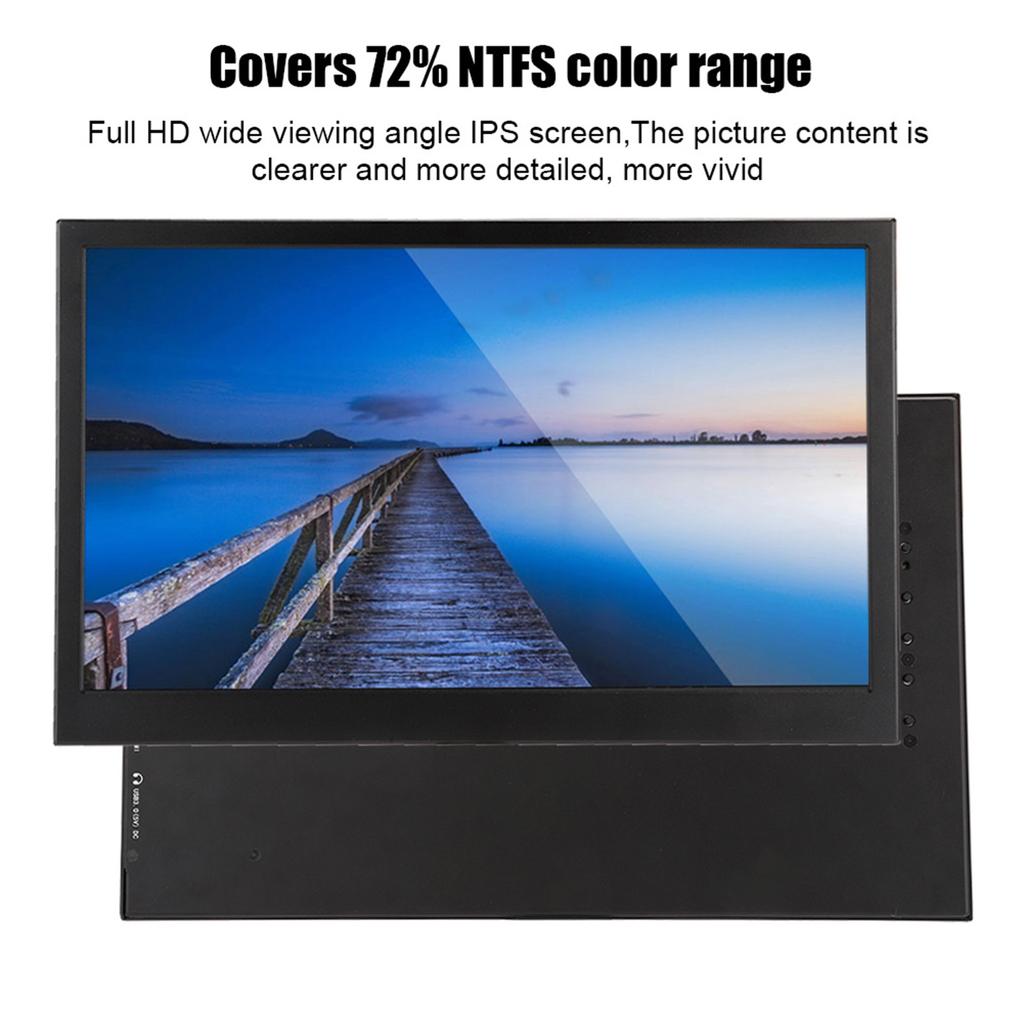 Universal 15.6in Display IPS Screen 1080P Ultra Thin Portable Screen Double mini HDMI Input for Multiple Purpose