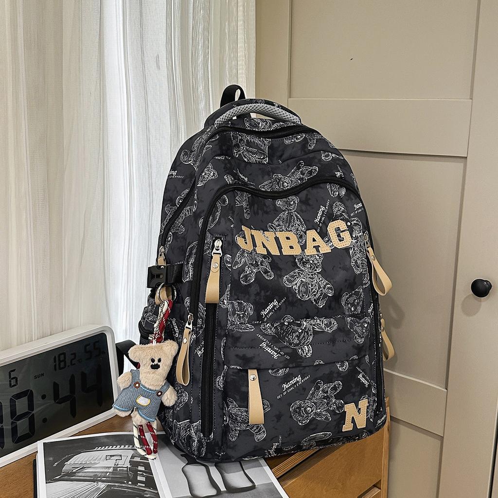 Schoolbag1011 Student schoolbag for men and women, large capacity, lightweight and versatile, couple travel backpack, casual backpack, high value