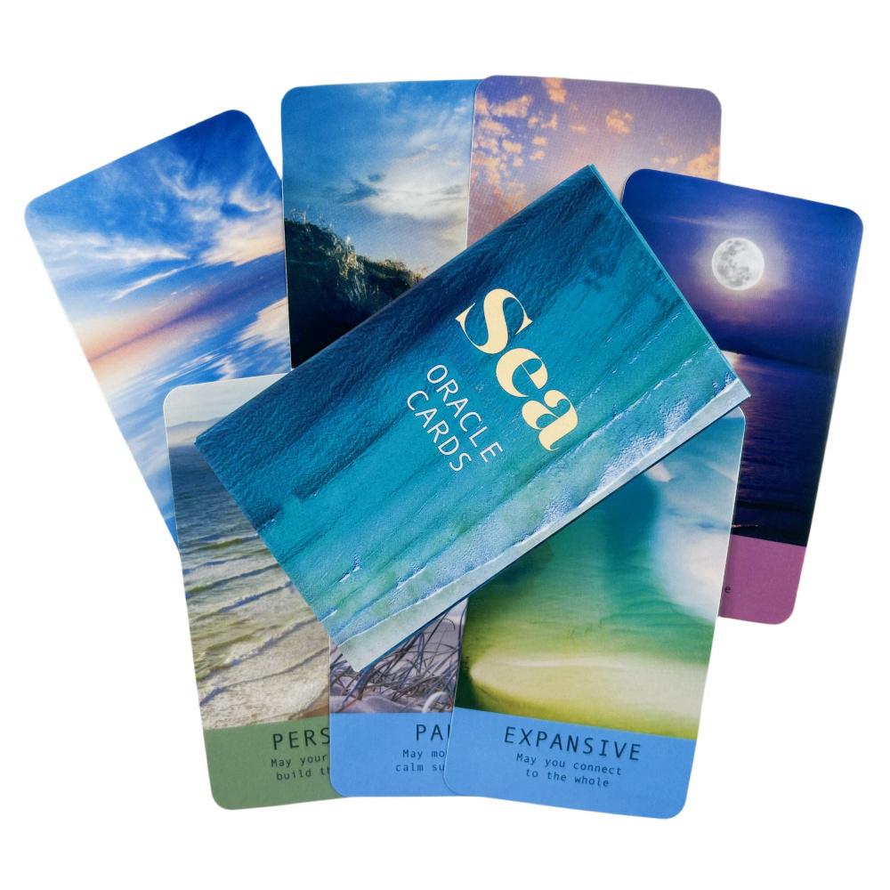 Карты Оракула Души Моря A 48 Английские Видения Гадания Издание Колода Borad Games Lenoramnd Tarot для Игр в Партии