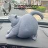 1 шт. Статуэтка зевающего кота, Игрушка, Компактный настольный декор для дома, офиса, автомобиля, Идеальный подарок для любителей кошек (Рождество, Хэллоуин, День рожд