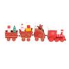 Xmas Wooden Four Section Small Train Xmas Tree Decoration Xmas Themed Toy Gift