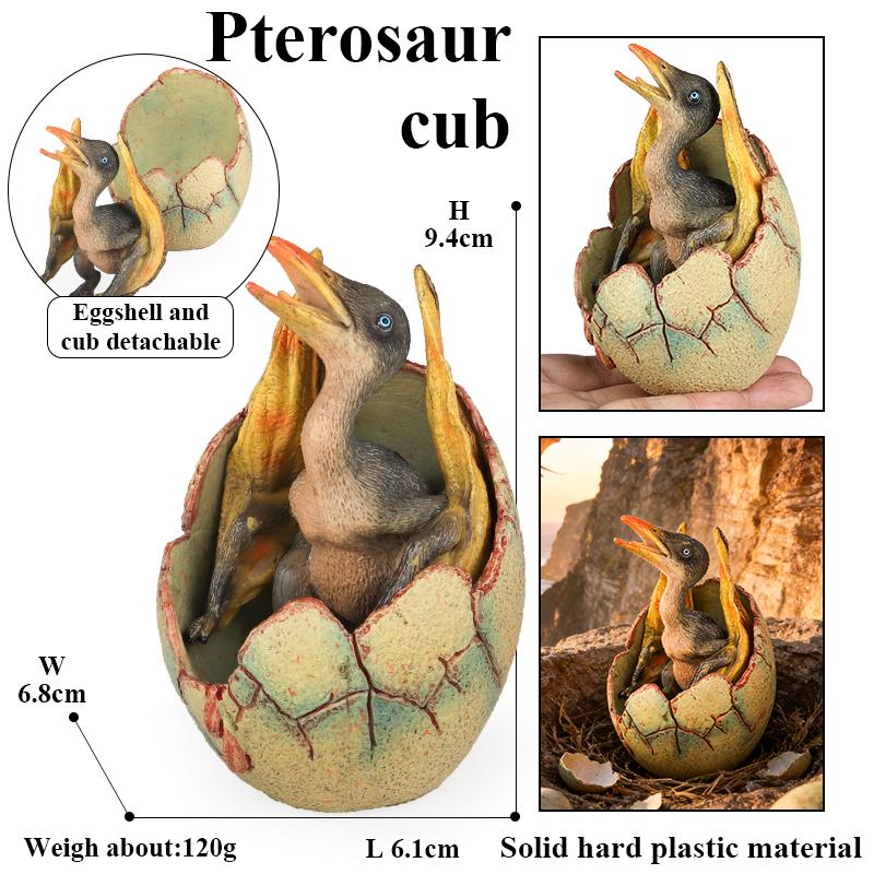 Oenux Классические детеныши динозавров Тираннозавр Сайхания Спинозавр Велоцираптор Птерозавр Модель коллекции треснувшего яйца динозавра Детская игрушка