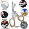 Sanke Rescue Trauma Shears Emergency Scissors Tool Stainless Steel Foldable Trauma Shears with Strap Cutter Glass Breaker EDC