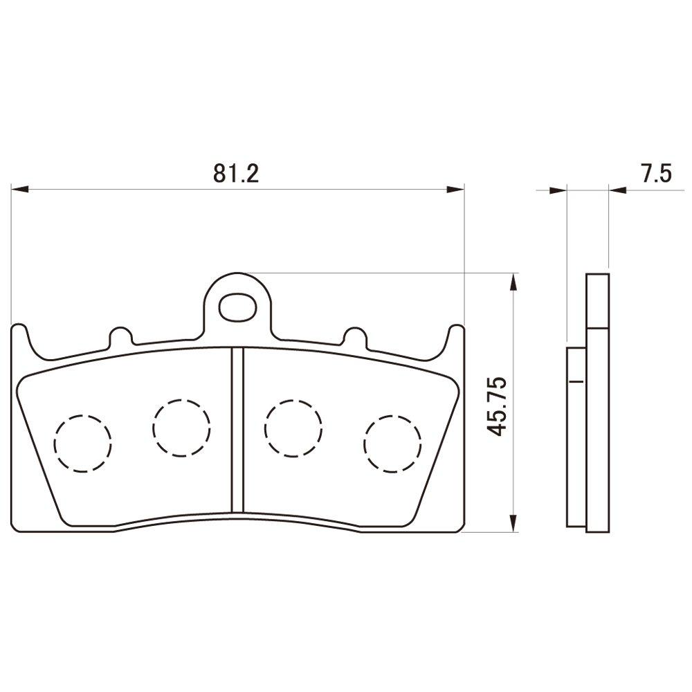 Daytona Motorcycle Brake Pads Red Pads (Semi-Metal Pads) ZRX400 (98-08) ZRX400II (98-08) For Front Use 79846 No: 62