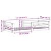VidaXL Cadre de lit sans matelas 70x140 cm bois de pin massif, meuble de chambre à coucher, sommier, lit en bois 855687