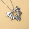 Ювелирное изделие из титановой стали, мужское ожерелье из нержавеющей стали, подарок на Хэллоуин в виде летучей мыши-вампира