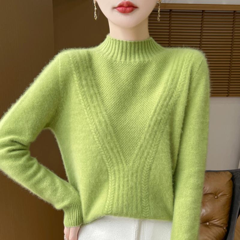 Женский кашемировый свитер Qinghe cashmere 30% кашемир 70% шерсть Женский осенне-зимний кашемировый свитер мягкий и теплый