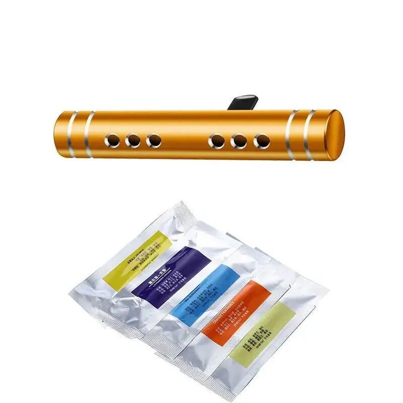 Car Air Fresheners with 5 Flavors Solid Perfume Stick Air Vent Perfum Diffuser Air Outlet Aromatherapy Clip Auto Purifier Auto Interior Accessorie