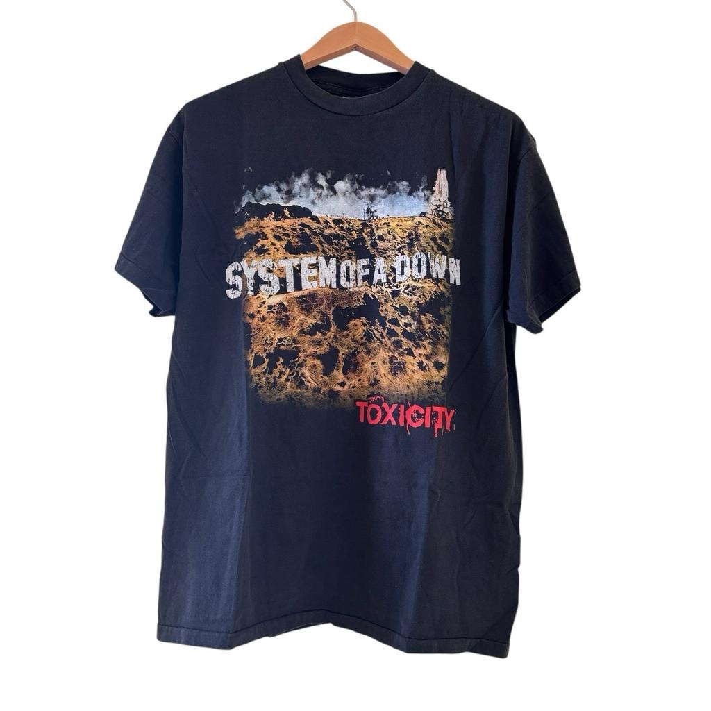 Винтажная футболка System Of A Down Toxicity Tour 1994 XL с графикой группы, унисекс, репринт