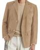 Real Lambskin Stylish Formal Wear Handmade Beige Men's Suede Leather Blazer Coat