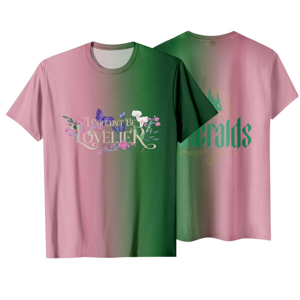 Модная рабочая одежда с коротким рукавом и круглым вырезом, принтованные топы для женщин, летние топы