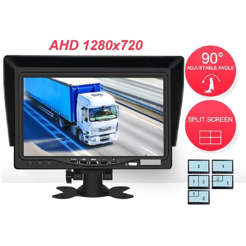 1920*1080 Recording DVR 2 Truck Backup Camera AHD Night Vision with 7" Vehicle Rear View Monitor Support SD Card Car Dvd Player