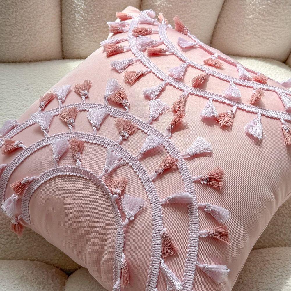 Наволочка с кисточками 45*45 см, моющаяся, скандинавская подушка, декор, красочная 18 дюймов, наволочка в стиле бохо, общежитие