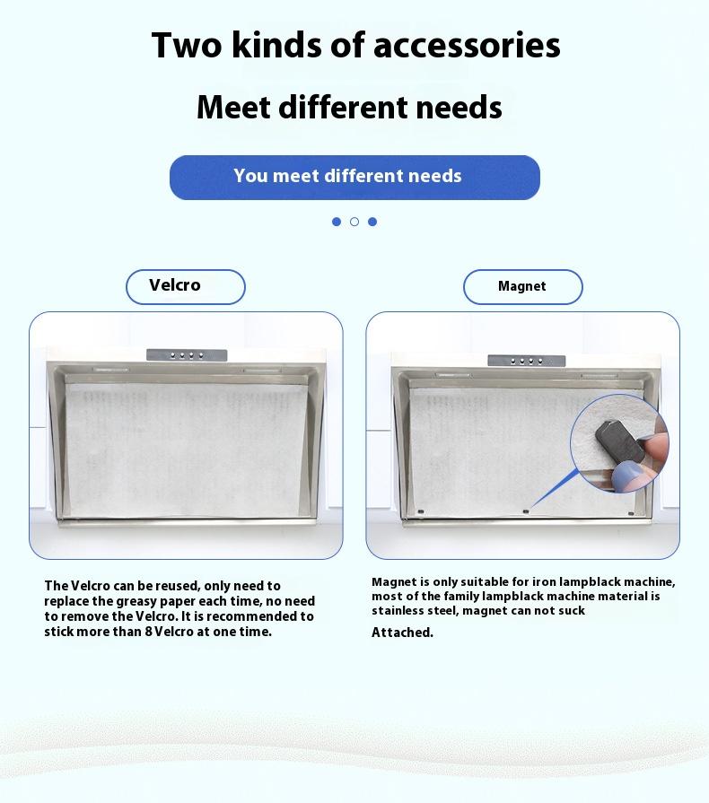 Kitchen Oil Stickers Range Hood Filter Set High-Performance Oil Absorption Smoke-Free Universal Fit Durable Sticker Protection