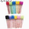 New Crystal Eyelashes 50 Pcs Diamond Handle Brush Mascara Wands Applicator Cosmetic Brush Disposable
