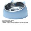 Raised Cat Food Bowl 15-degree Tilted Elevated Pet Feeder Bowl Anti Spill Stainless Steel Pet Food Dish for Dogs And Cats To Protect Pet's Spine