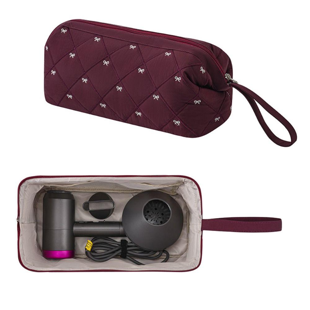 Polyester Cotton Hairdryer Storage Bag 9 Colors Large Capacity Curling Iron Bag Floral Print Makeup Train Cases Women Girls
