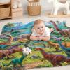 Dinosaur Blanket for Kids, Soft Flannel Throw Blanket with Precision Seams, Double-Sided Warm Nap Blanket, Role-Play Cape Machine Washable Kids
