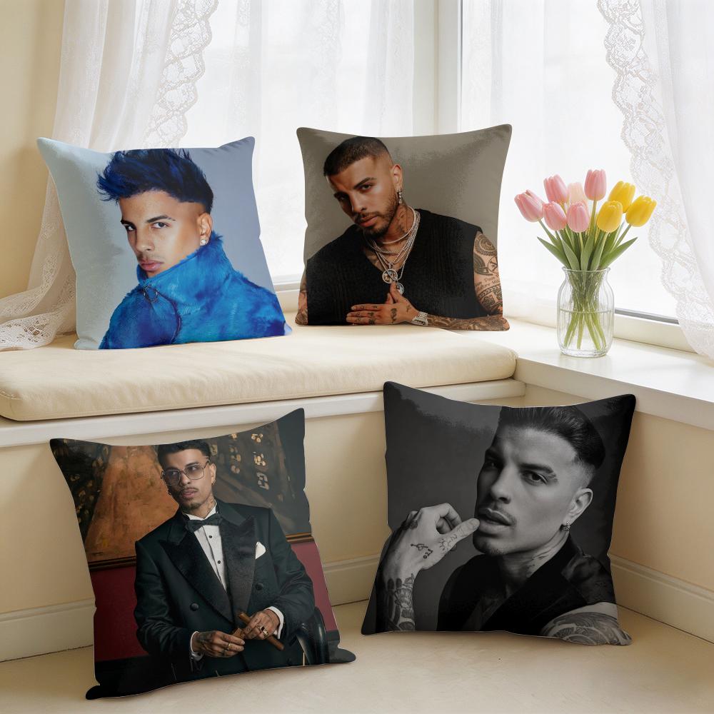 RRauw Alejandro Nuestra Cushion Cover Square Short Plush Pillow Case Living Room Sofa Home Decor Funda X
