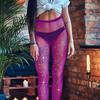 6 Pairs Rhinestone Fishnet Stockings Glitter Fishnet Tights Pantyhose High Waist Mesh Stockings for Women Girls