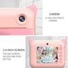 Cute Kids Instant Print Camera 1080P Digital Video Camera Dual Camera Lens 12MP 2.4 Inch LCD Screen