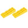 1 Pair RV Leveling Ramps 3 Stage Yellow Trailer Camper Wheel Chocks for Stabilizing Uneven Ground and Parking