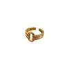 Elegant Geometric Open Ring For Women With Zirconium Stone In Minimalist Style For Fashionable Everyday Wear