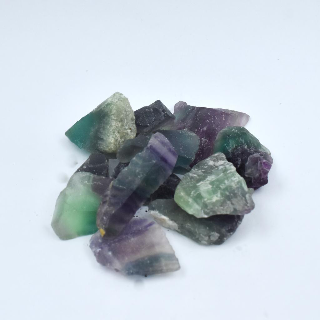 CERTIFIED 150 Ct Natural Fluorite Multicolor Lot Rough Uncut Loose Gemstone