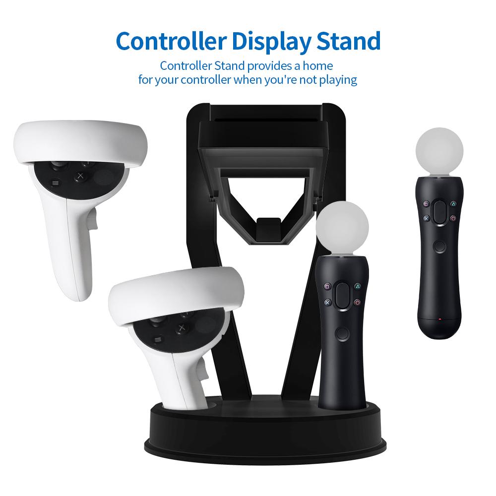 JYS JYS-OC002 Desktop Storage Stand VR Headset Controller Holder Display Rack for Oculus Quest 2
