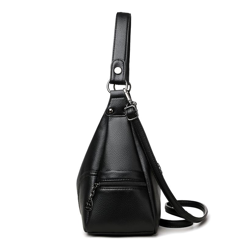 Мягкая кожаная сумка через плечо Женская сумка-тоут Большая вместимость Сумка кроссбоди
