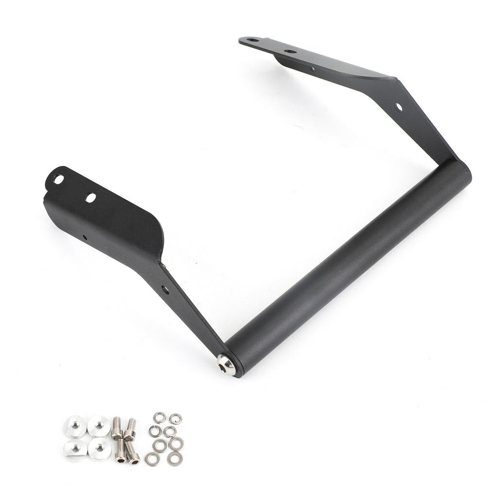 Black GPS Phone Bracket Holder Rod Fit for Kawaski Versys 1000 KLZ1000 2019-2023