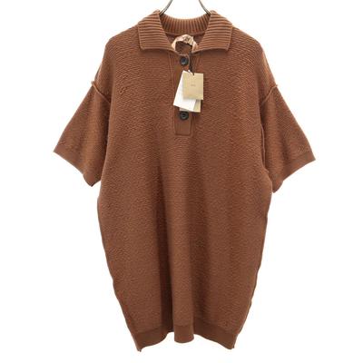 Вязаное платье с коротким рукавом 38 Коричневый Женский Б/У