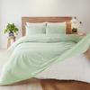 Zipper Duvet Cover That Makes Exchanging Fun Width Present Only Green U07 Cotton Duvet Cover Duvet Cover Cotton Plain Washable Snap Button and [Daily