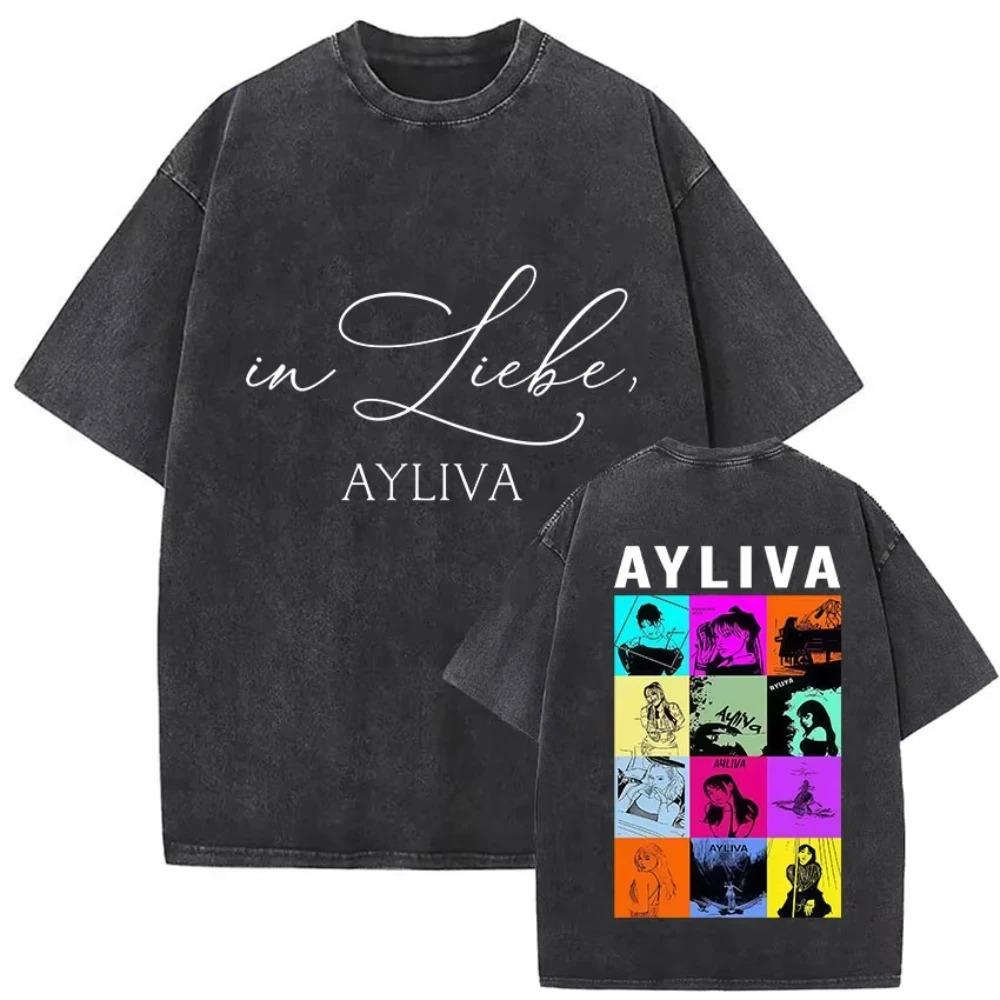 Singer Die Ayliva Tour Fans Merch T Shirts Unisex Music Album Hip Hop Short Sleeve Tshirt Cotton Trendy Streetwear Tshirt